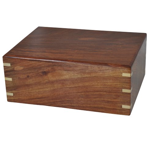 Rosewood Urn with Brass Corners